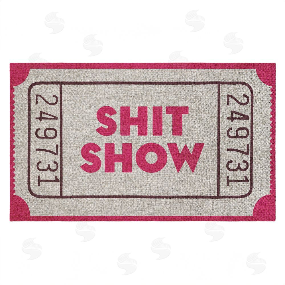 Stupell Studio | Sh*t Show Ticket Stub Faux Sisal Door Mat