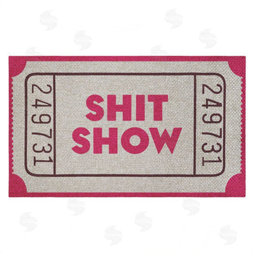 Stupell Studio | Sh*t Show Ticket Stub Faux Sisal Door Mat