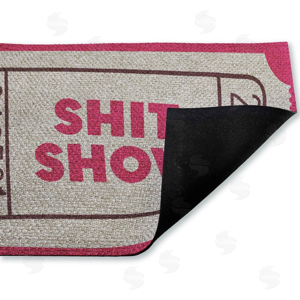 Stupell Studio | Sh*t Show Ticket Stub Faux Sisal Door Mat