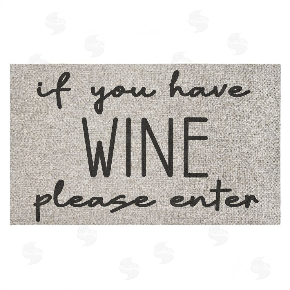 Stupell Studio | If You Have Wine Enter Faux Sisal Door Mat