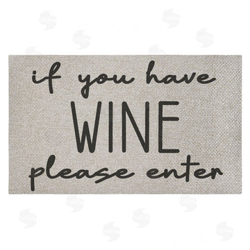 Stupell Studio | If You Have Wine Enter Faux Sisal Door Mat