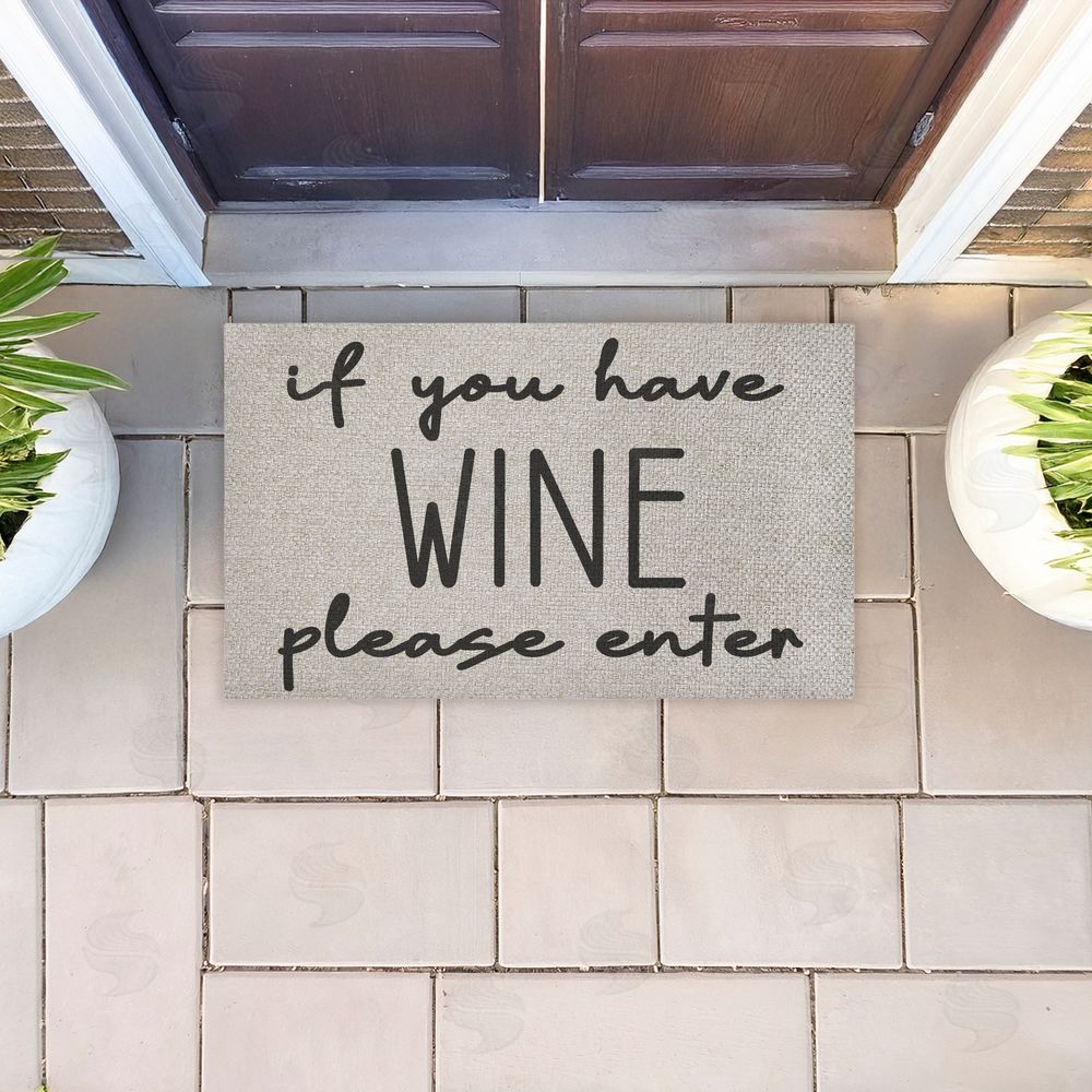 Stupell Studio | If You Have Wine Enter Faux Sisal Door Mat