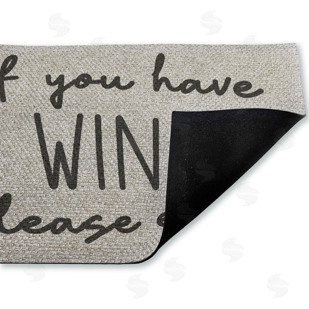 Stupell Studio | If You Have Wine Enter Faux Sisal Door Mat