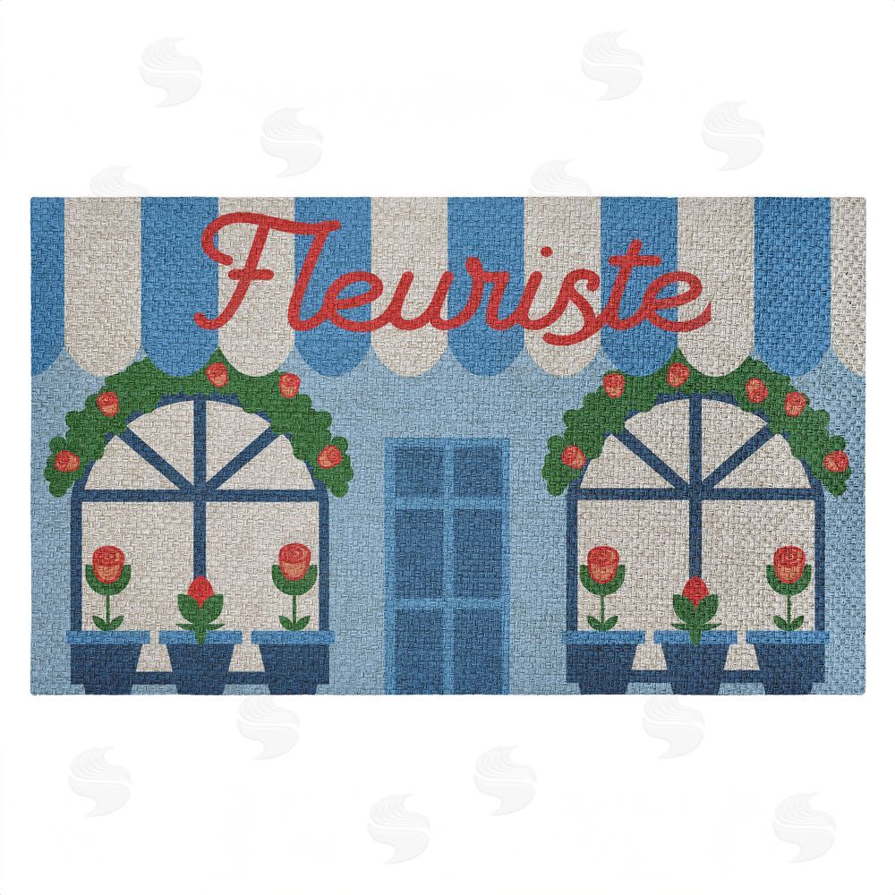 Stupell Studio | Florist Shop Storefront Faux Sisal Door Mat