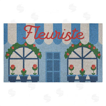 Stupell Studio | Florist Shop Storefront Faux Sisal Door Mat