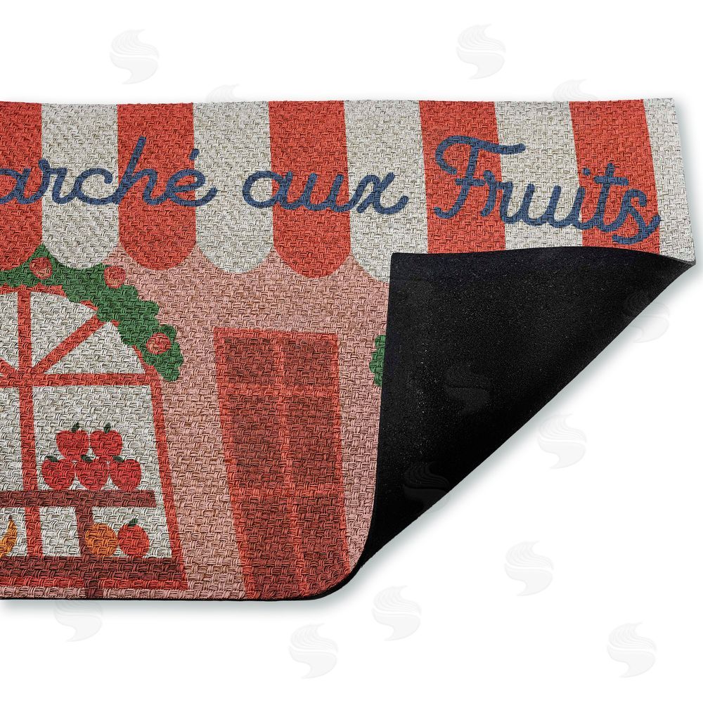 Stupell Studio | Fruit Stand Awning Storefront Faux Sisal Door Mat