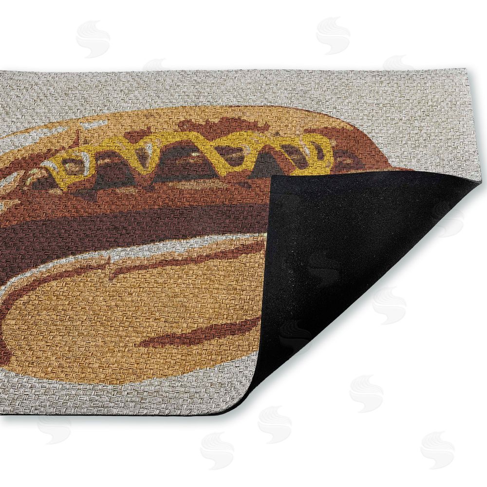 Stupell Studio | Kitchen Pop Style Hotdog Faux Sisal Door Mat