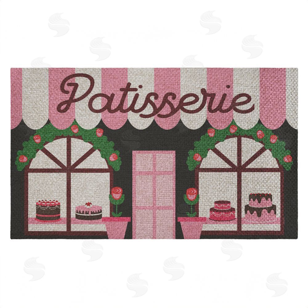 Stupell Studio | Patisserie Bakery Storefront Faux Sisal Door Mat