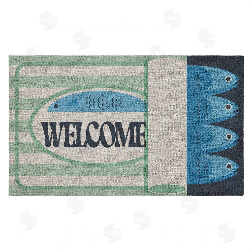 Stupell Studio | Welcome Tuna Can Faux Sisal Door Mat