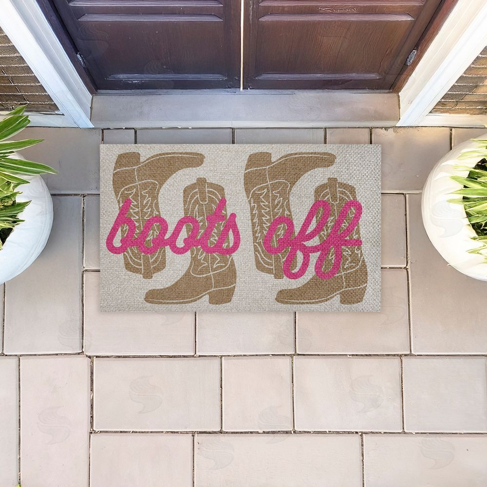 Stupell Studio | Boots Off Entry Rule Faux Sisal Door Mat