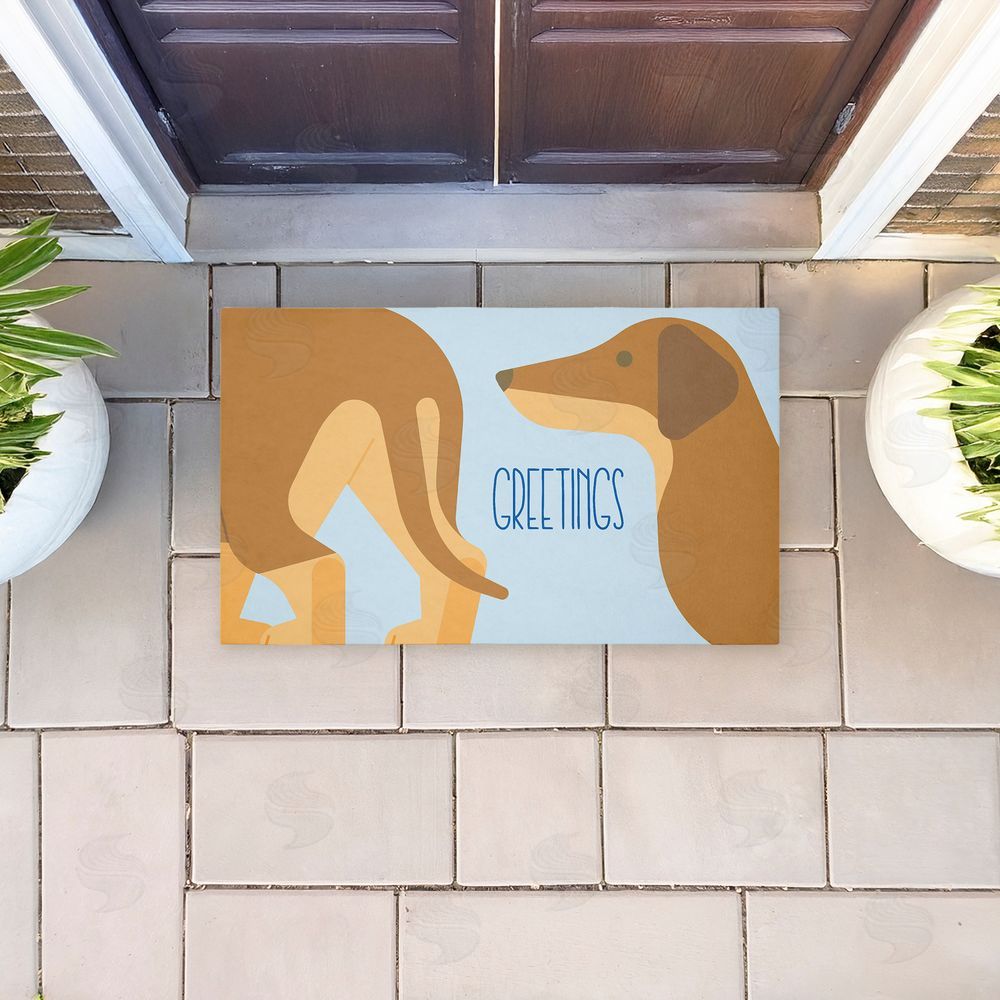Stupell Studio | Greetings Funny Dog Entry Non-Woven Door Mat