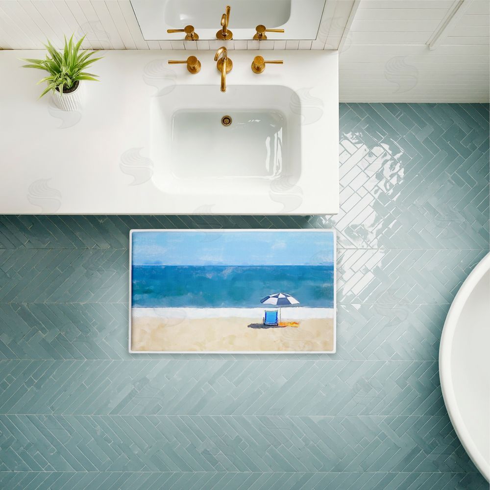 Jeff Pica | Sunny Beach Day Seat Plush Bath Mat