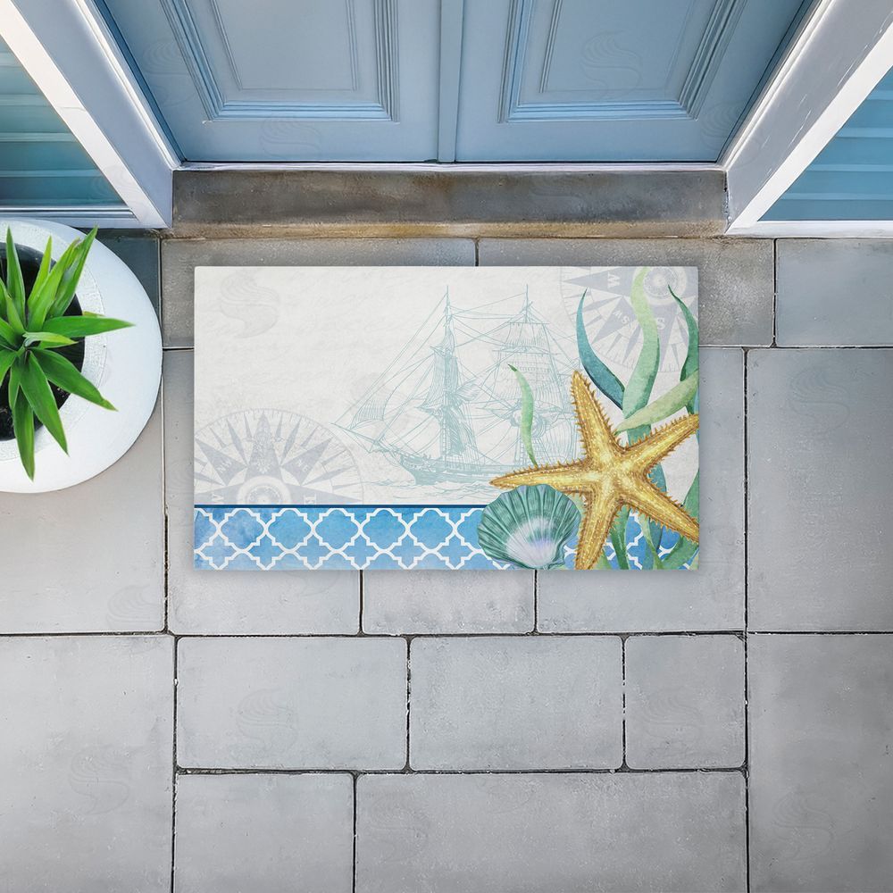 Kim Allen | Bayside Sea Life & Ship Non-Woven Door Mat