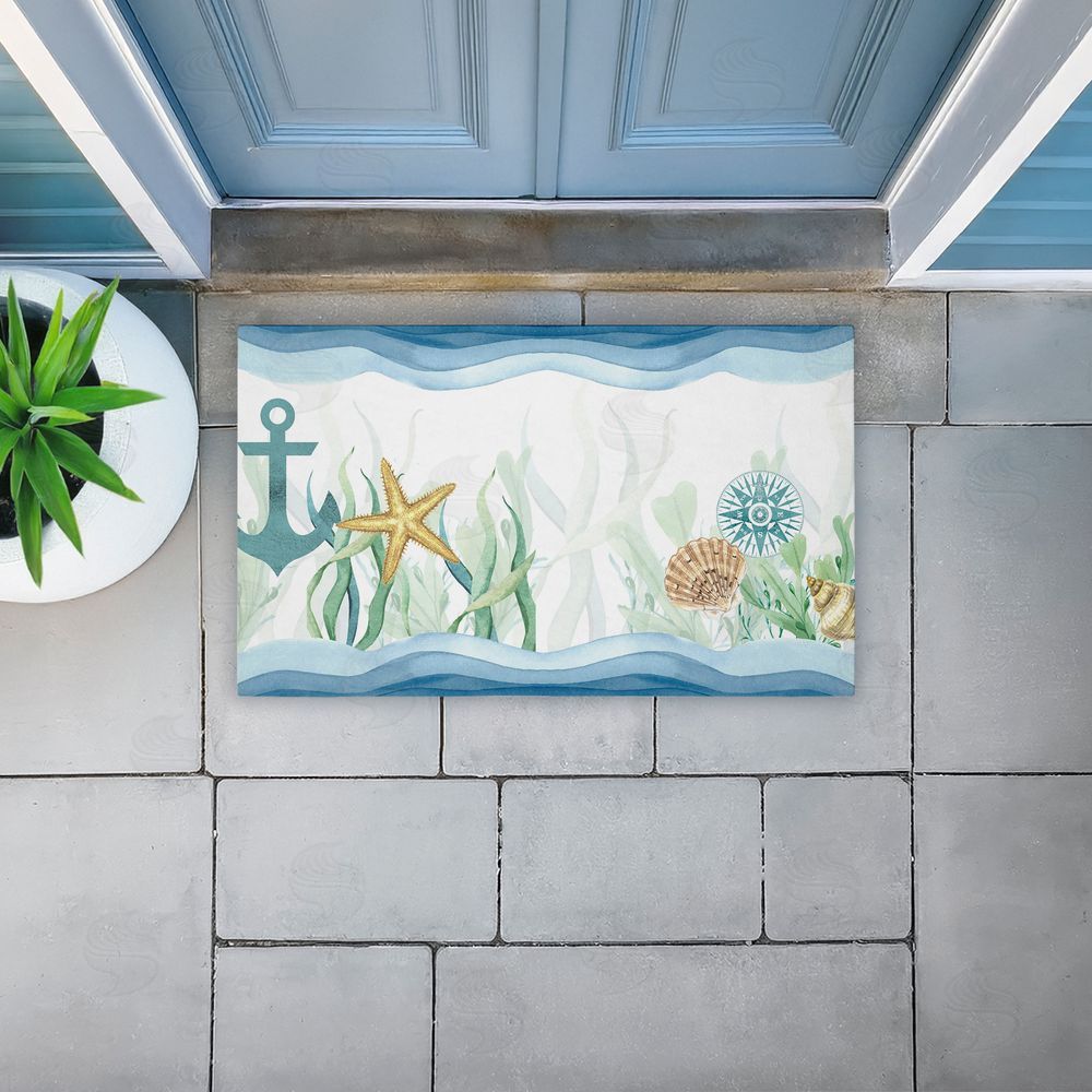 Kim Allen | Bayside Sea Life & Waves Non-Woven Door Mat