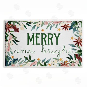 Kim Allen | Merry And Bright Seasonal Florals Plush Bath Mat