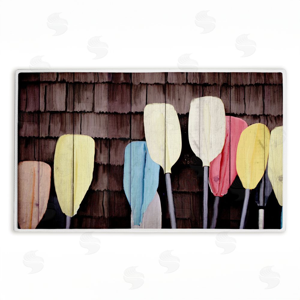 Kim Allen | Colorful Lake Paddles Plush Bath Mat