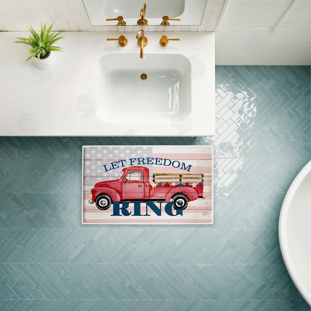 Kim Allen | Let Freedom Ring Truck Plush Bath Mat