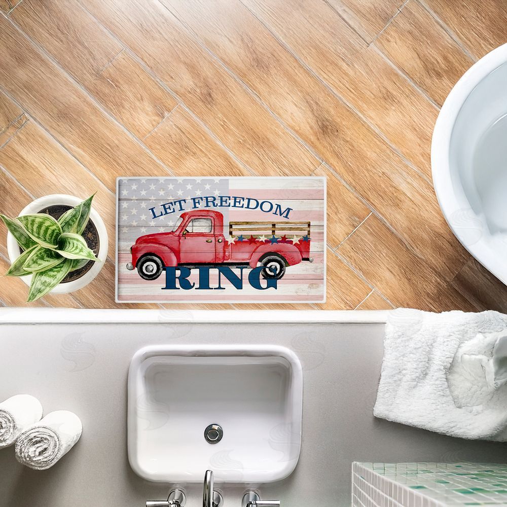 Kim Allen | Let Freedom Ring Truck Plush Bath Mat