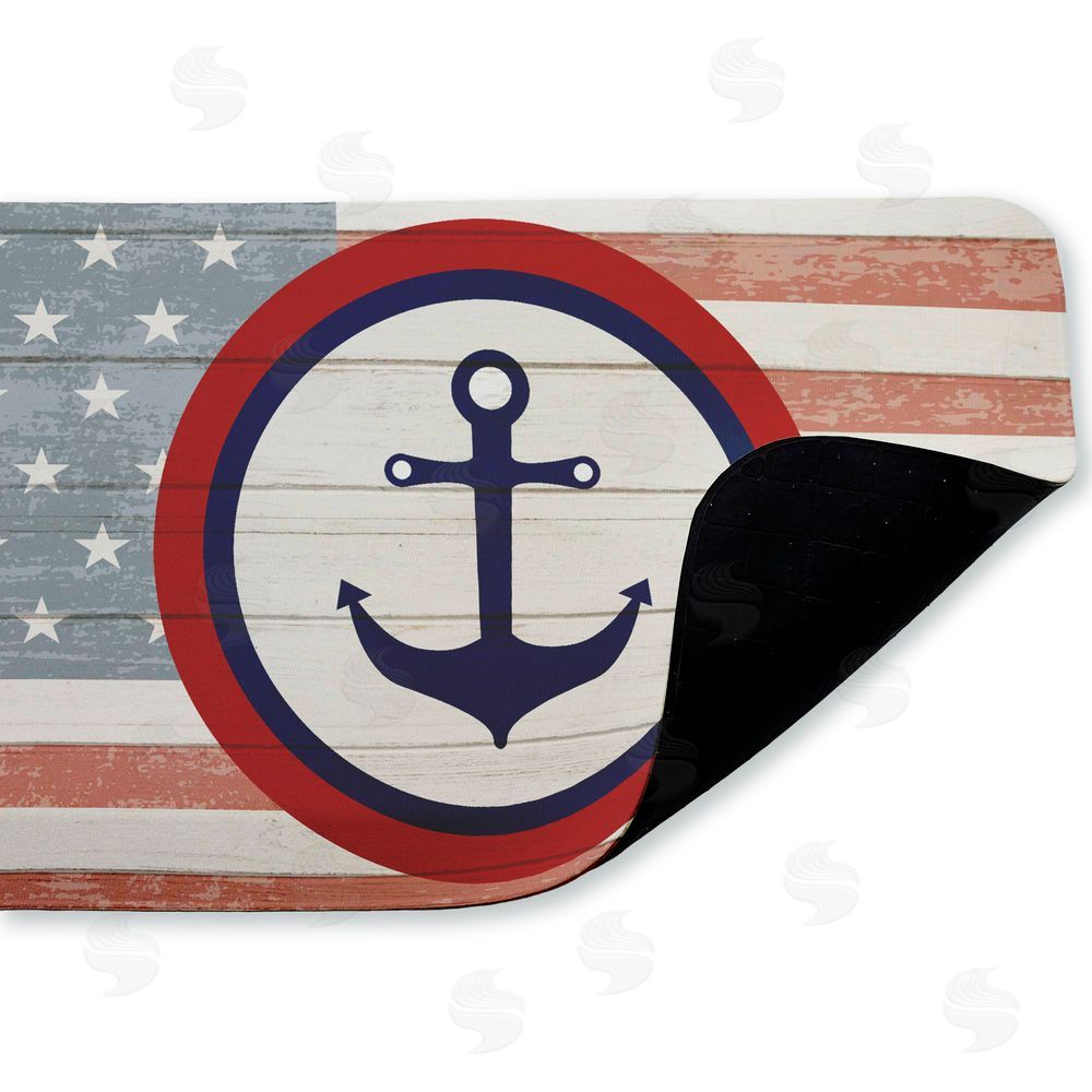Kim Allen | Nautical Flag with Anchor Anti-Fatigue Mat