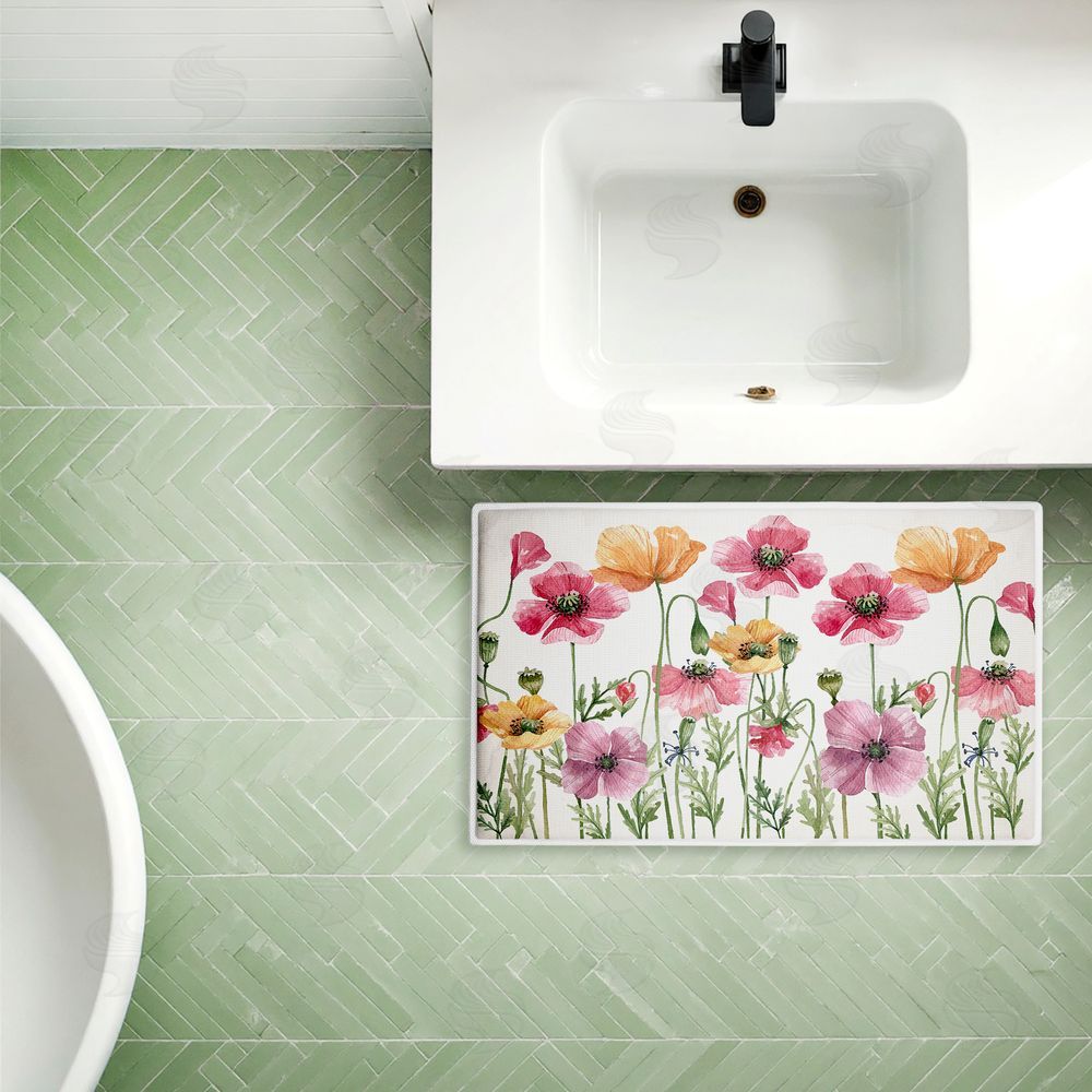 Kim Allen | Poppy Place Flower Garden Plush Bath Mat