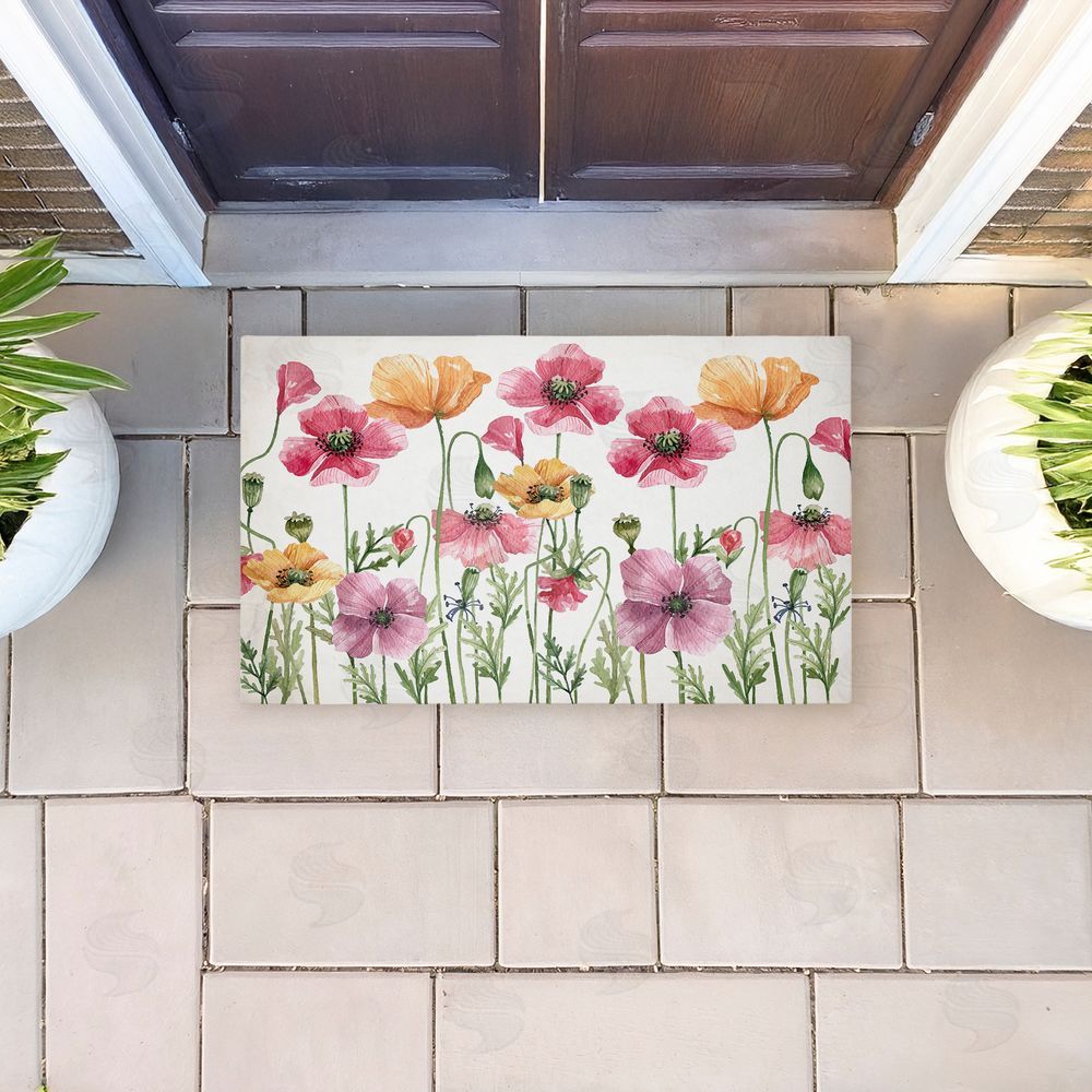 Kim Allen | Poppy Place Flower Garden Non-Woven Door Mat