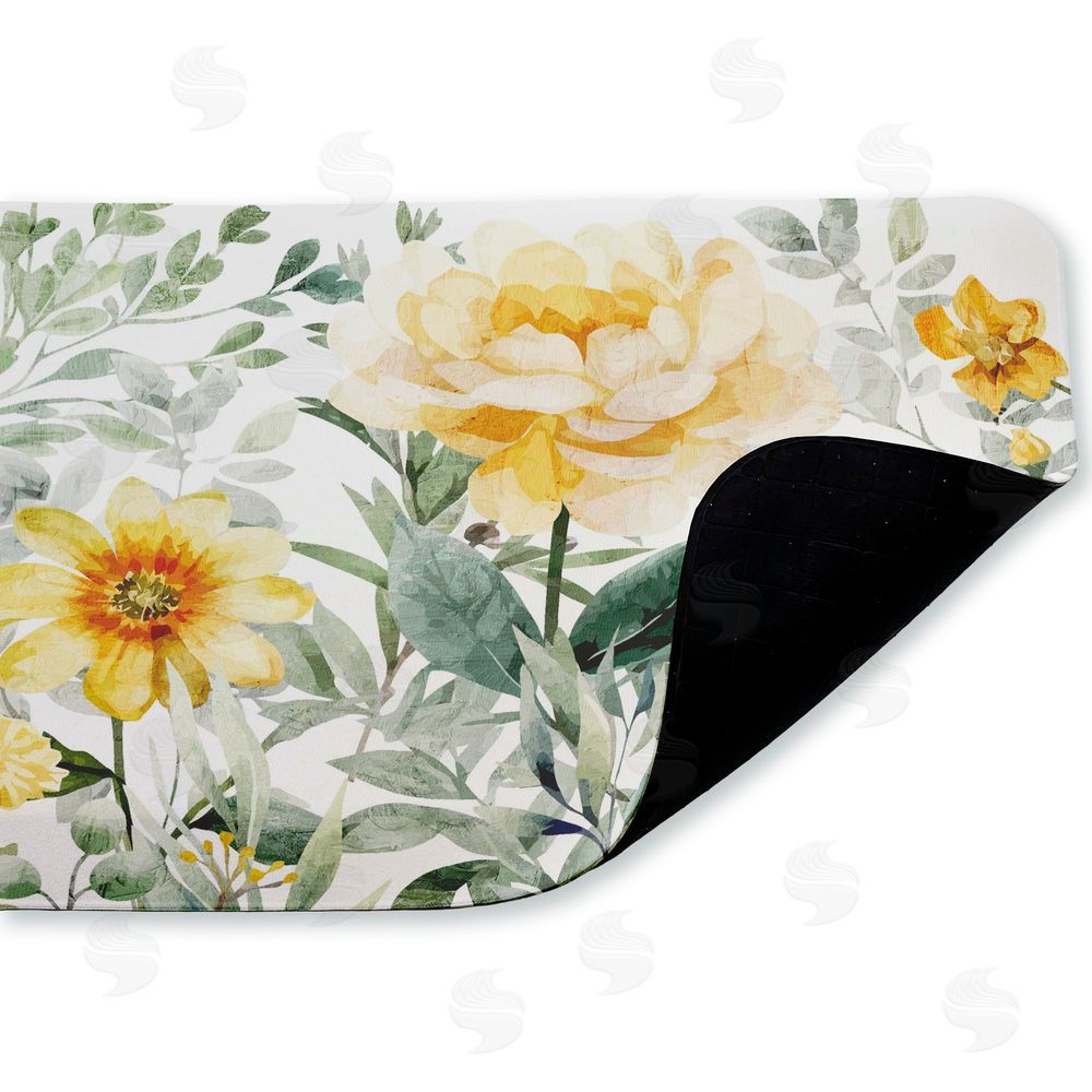 Kim Allen | Yellow Flower Garden Anti-Fatigue Mat