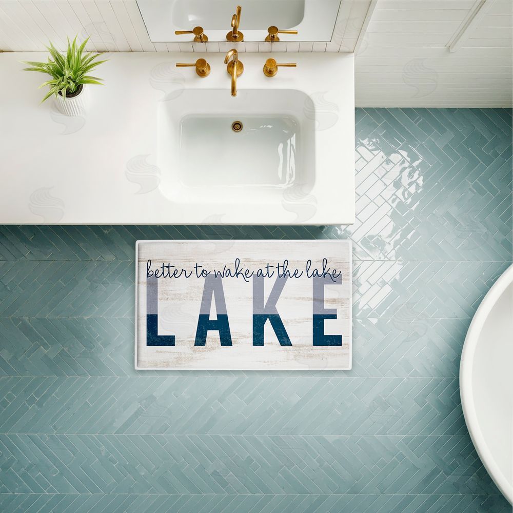 Kim Allen | Better To Wake At Lake Plush Bath Mat