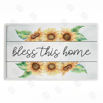 Kim Allen | Bless This Home Sunflowers Plush Bath Mat