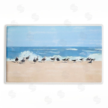 Jeff Pica | Sunny Beach Day Birds Plush Bath Mat
