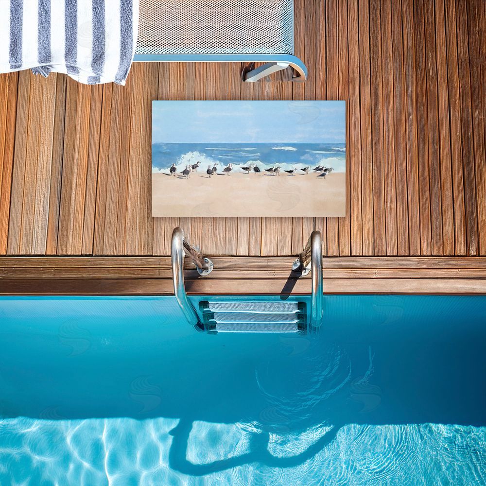 Jeff Pica | Sunny Beach Day Birds Non-Woven Door Mat
