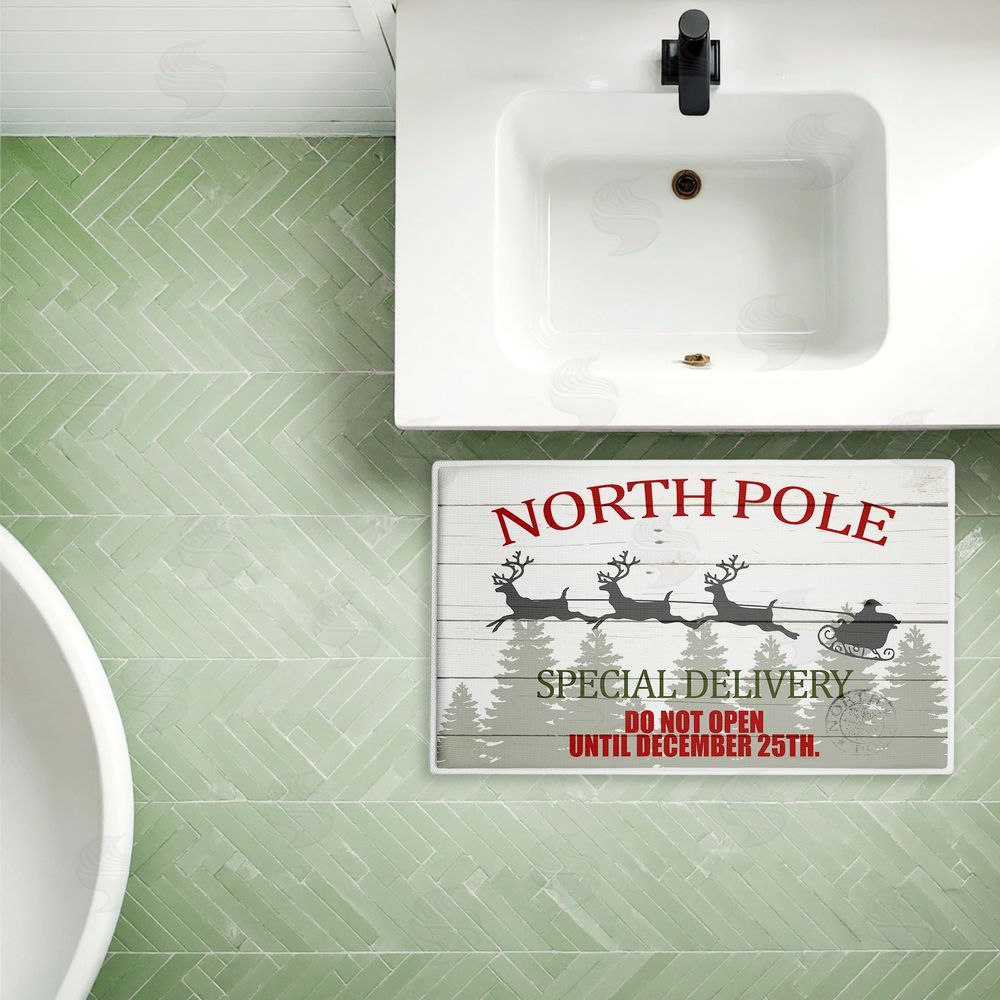 Kim Allen | Special Delivery Holiday Sleigh Plush Bath Mat