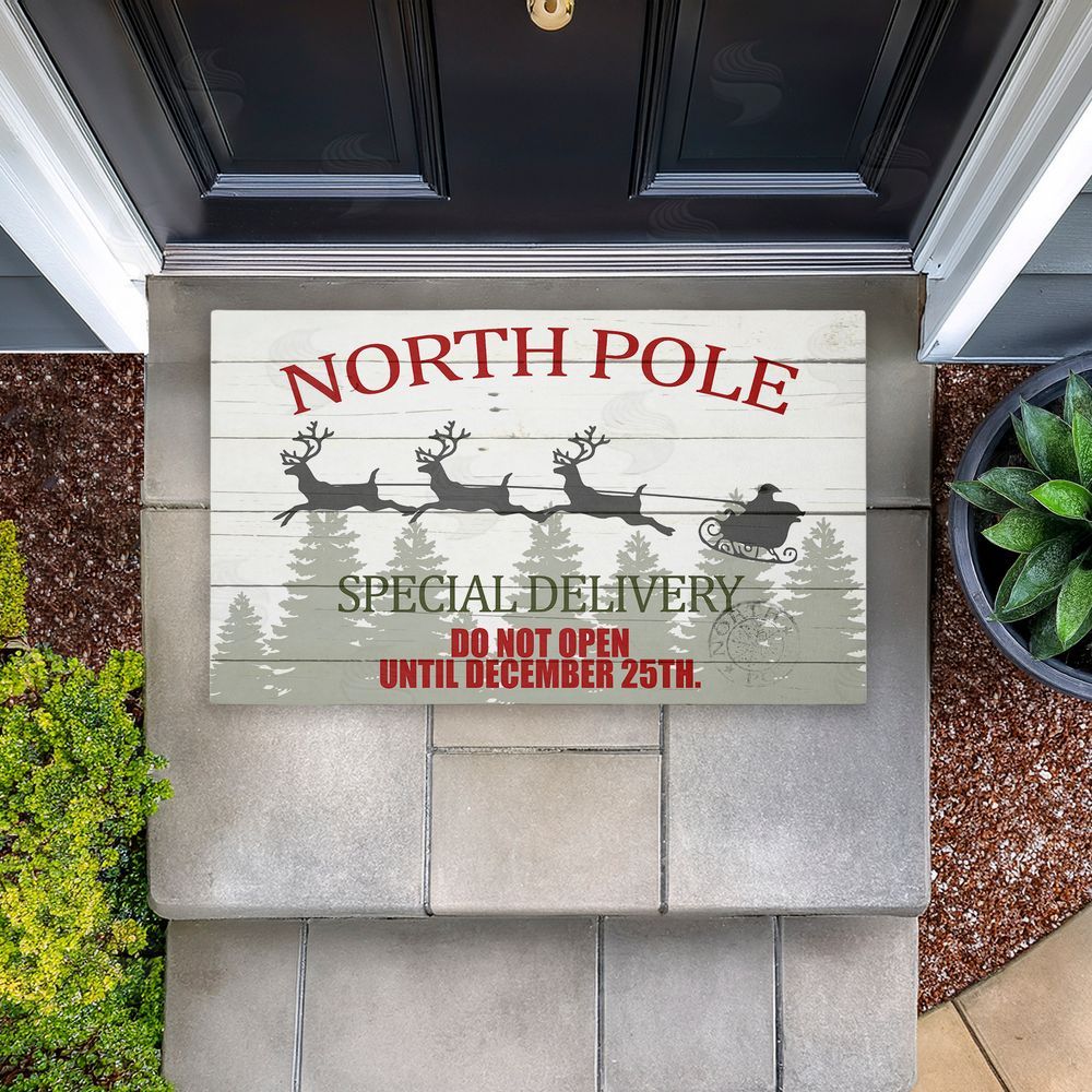 Kim Allen | Special Delivery Holiday Sleigh Non-Woven Door Mat