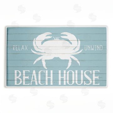 Kim Allen | Beach House Entry Crab Plush Bath Mat