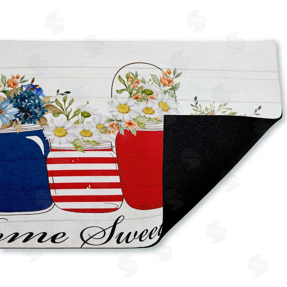 Kim Allen | Patriotic Flower Jars Non-Woven Door Mat