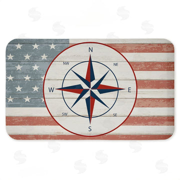 Kim Allen | Nautical Flag with Compass Anti-Fatigue Mat