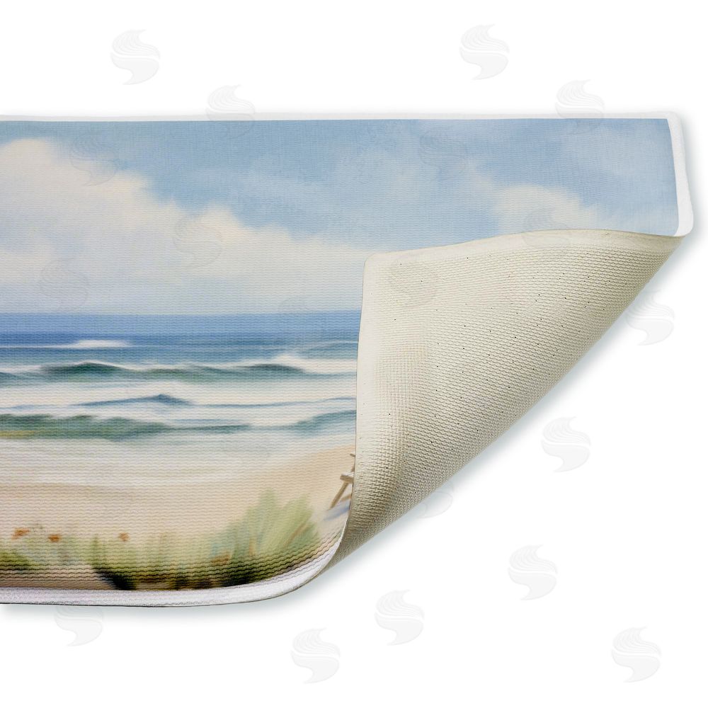 Kim Allen | Chair View on Serene Beach Plush Bath Mat