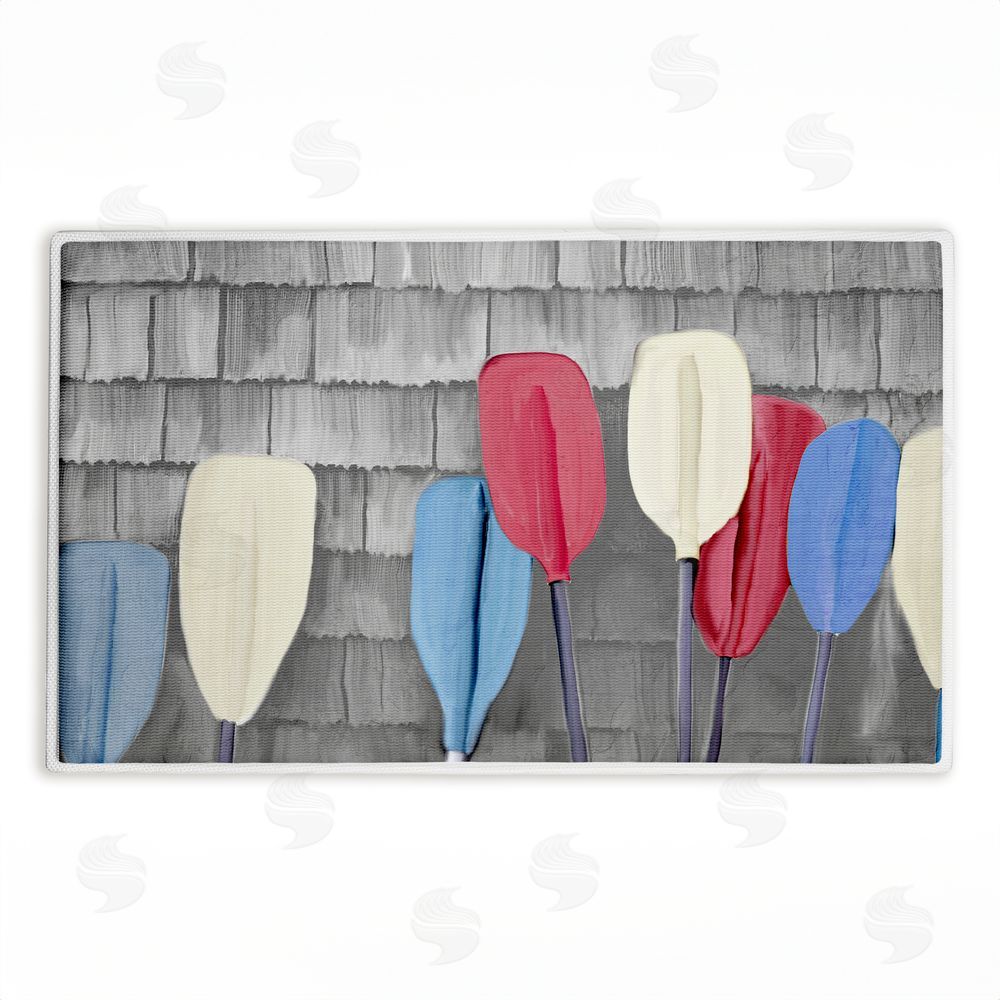 Kim Allen | USA Boat Paddles Plush Bath Mat