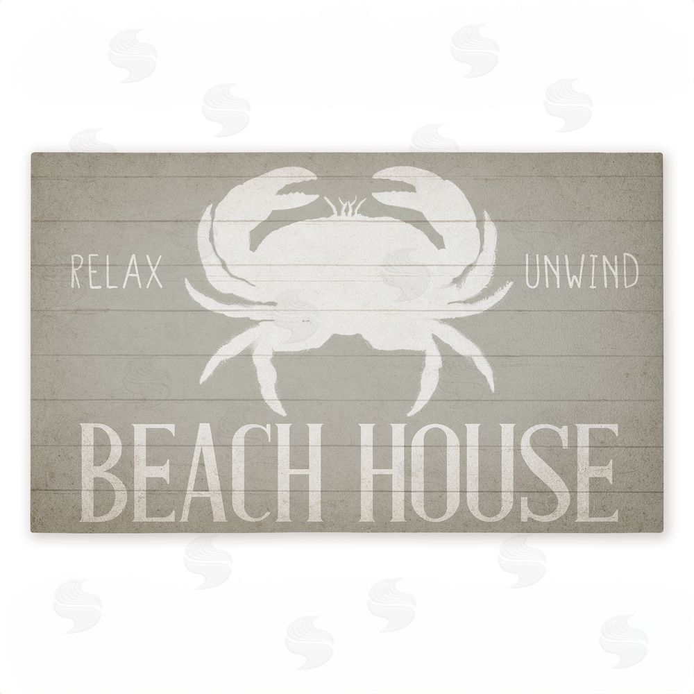 Kim Allen | Relax Unwind Beach House Crab Non-Woven Door Mat