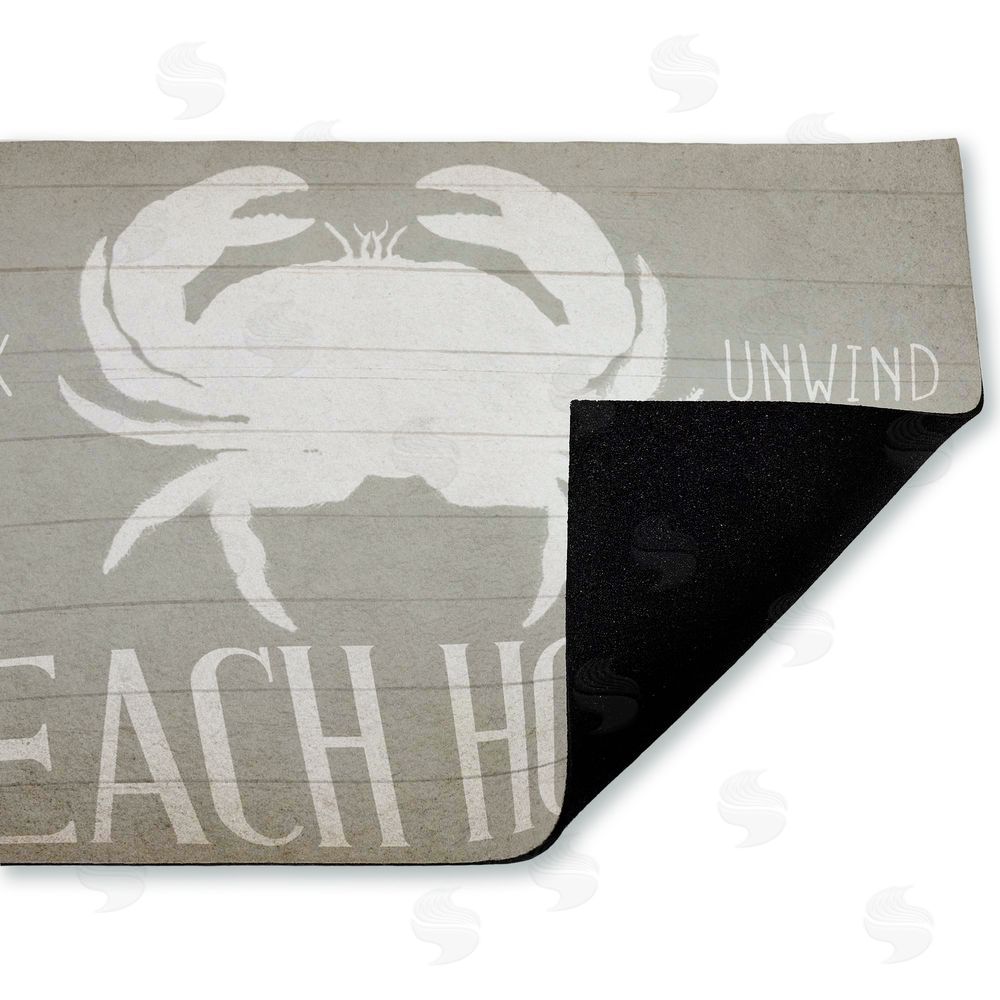 Kim Allen | Relax Unwind Beach House Crab Non-Woven Door Mat