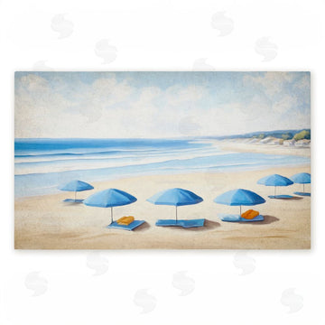Kim Allen | Summer Umbrella Beach Day Non-Woven Door Mat