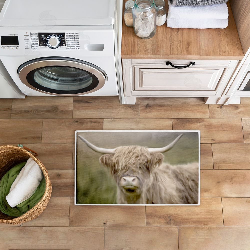 Kim Allen | Highland Cattle Dreams Plush Bath Mat