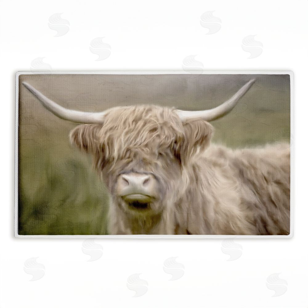 Kim Allen | Highland Cattle Dreams Plush Bath Mat