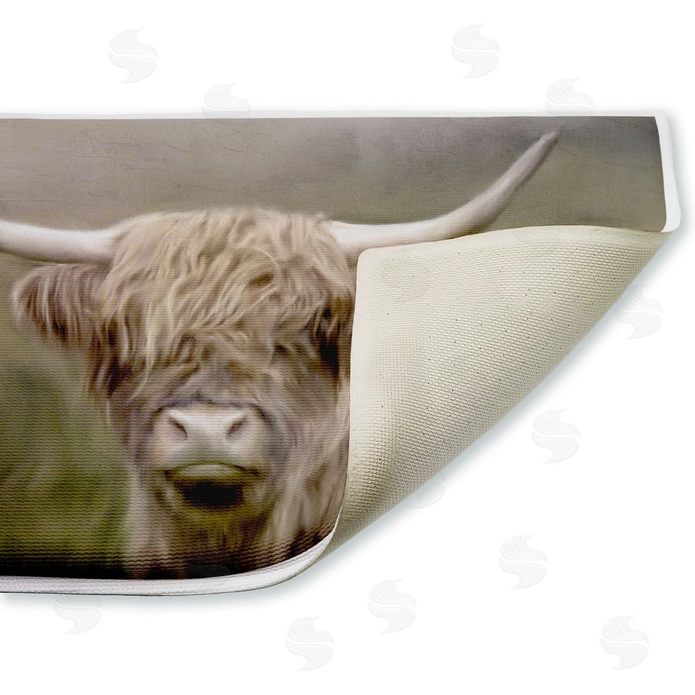 Kim Allen | Highland Cattle Dreams Plush Bath Mat