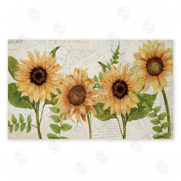 Kim Allen | Sunflowers & Vintage Letter Mail Non-Woven Door Mat
