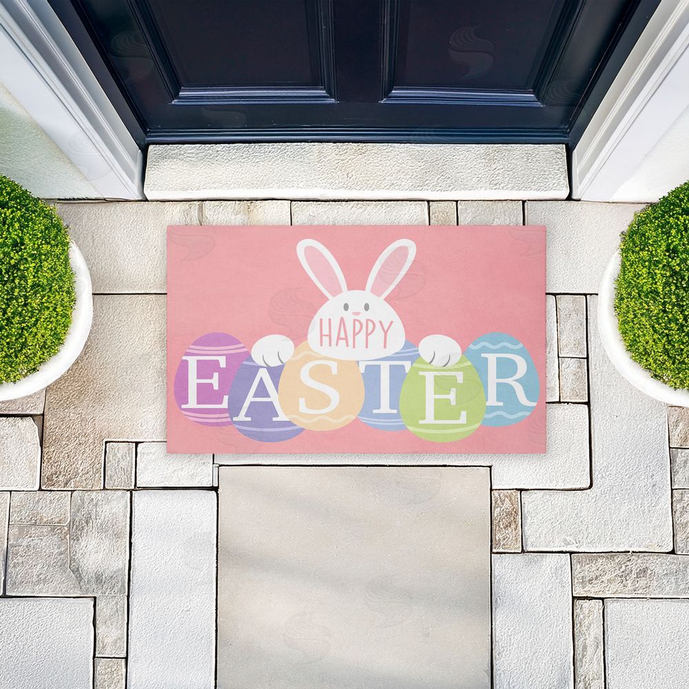 Marcus Prime | Happy Easter Bright Eggs Non-Woven Door Mat