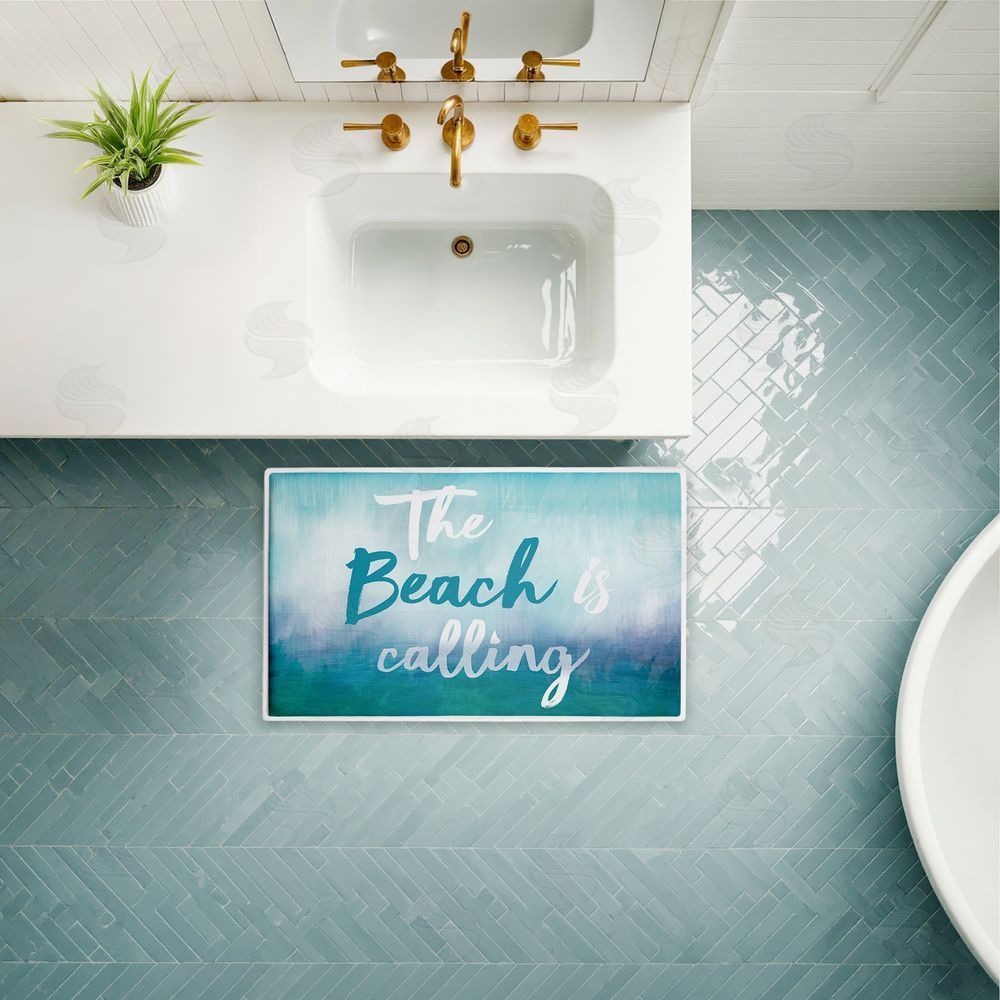 Lula Bijoux & co. | Beach Is Calling Gradient Plush Bath Mat