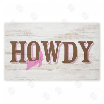 Kim Allen | Howdy with Pink Bandana Non-Woven Door Mat