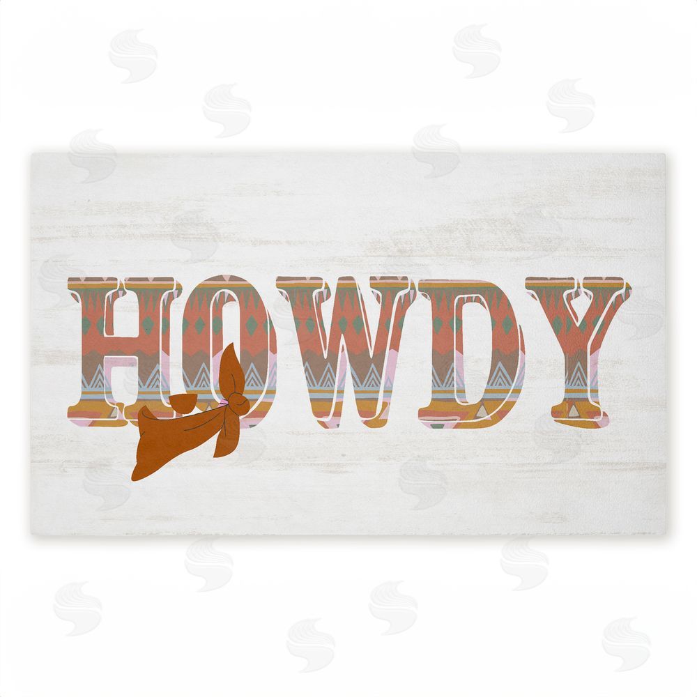 Kim Allen | Howdy with Brown Bandana Non-Woven Door Mat