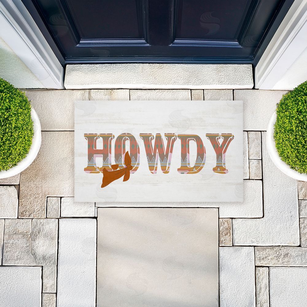 Kim Allen | Howdy with Brown Bandana Non-Woven Door Mat