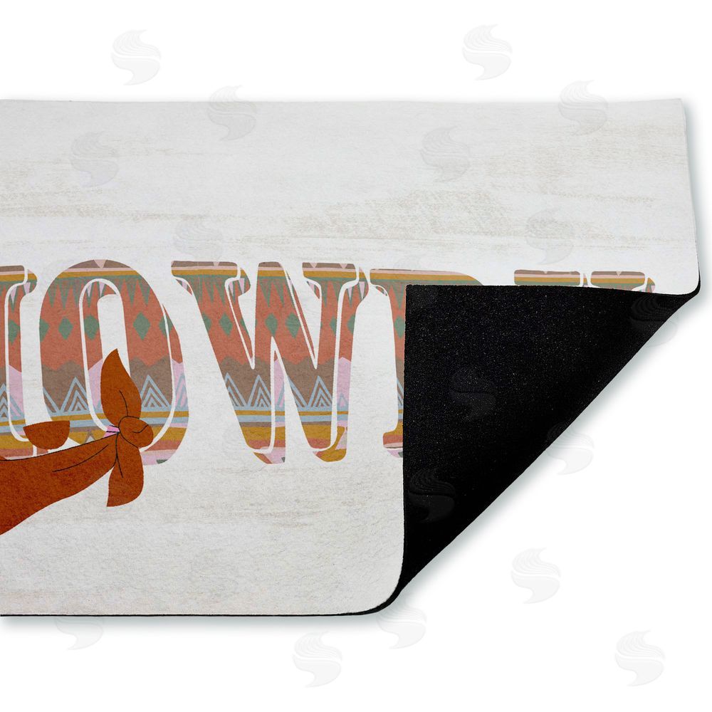 Kim Allen | Howdy with Brown Bandana Non-Woven Door Mat